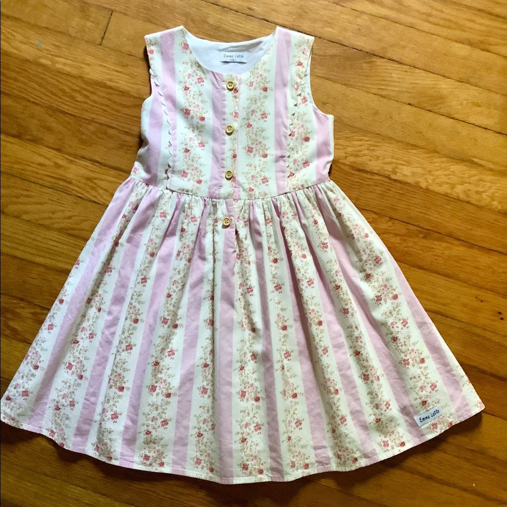 Boutique Emma Latte pink floral dress, lined